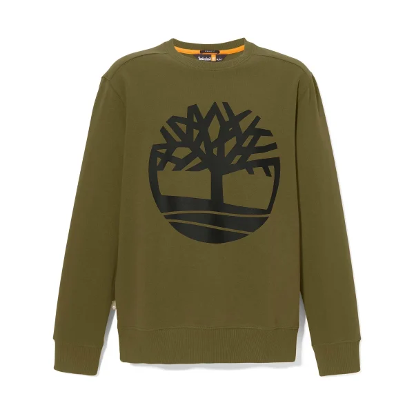 Sudadera Timberland Core Logo Crew verde oliva negro