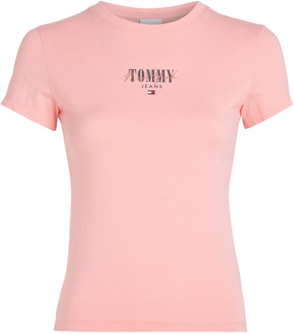 Tommy Hilfiger Tee Shirt Femme Slim Essential Logo 8397 Rose