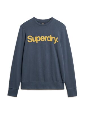 Superdry Sudadera clásica con logotipo Core azul marino
