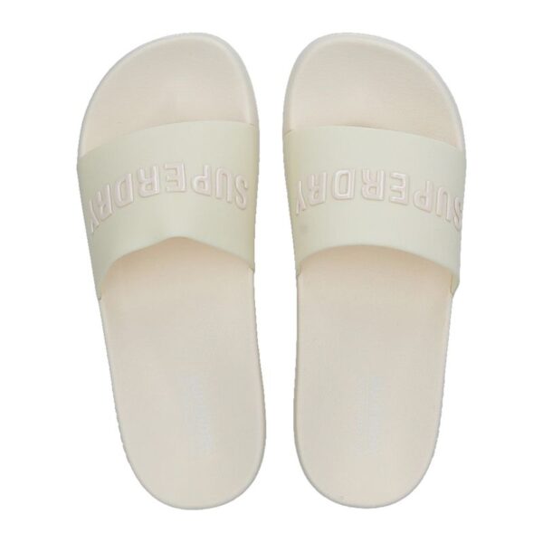 Superdry Chanclas de piscina con logotipo Code blanco